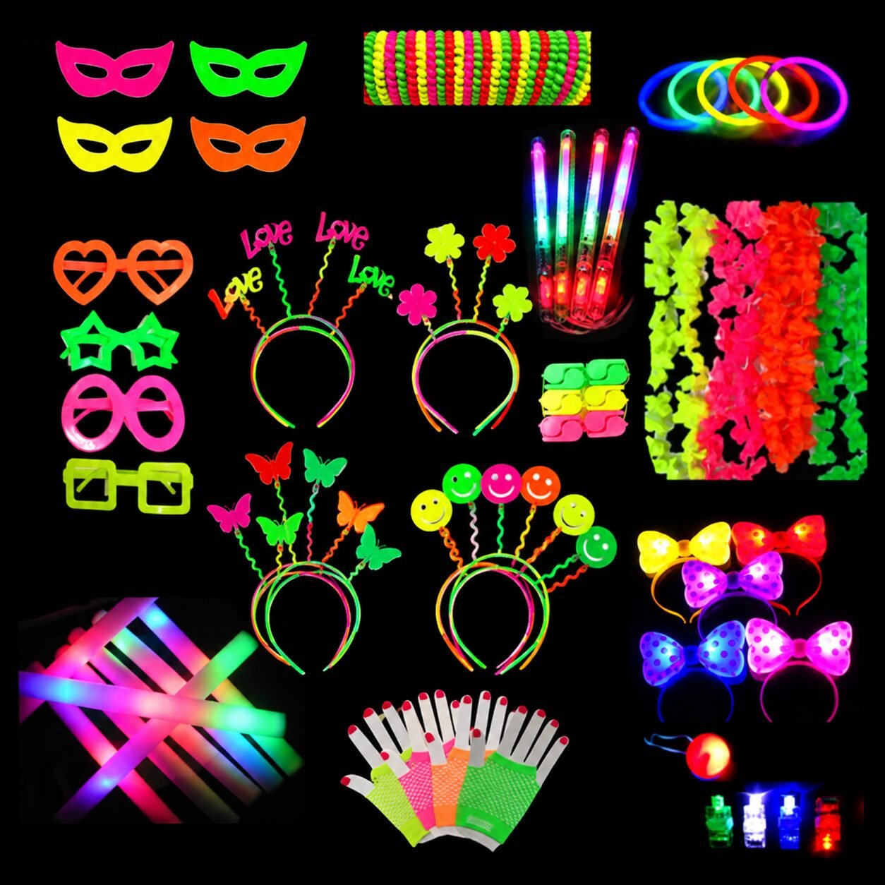 **Combo cotillon luminoso/fluo/tradicional 120-160 personas