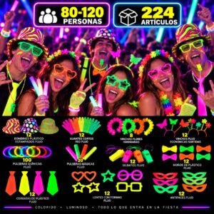 *Combo cotillon SUPER fluo para 80-120 personas Economico