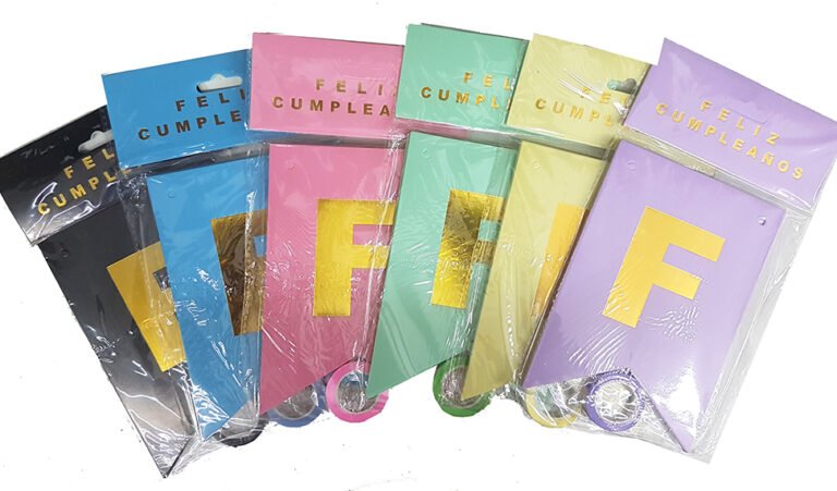 Guirnalda banderin "Feliz Cumple" letras doradas - Imagen 2