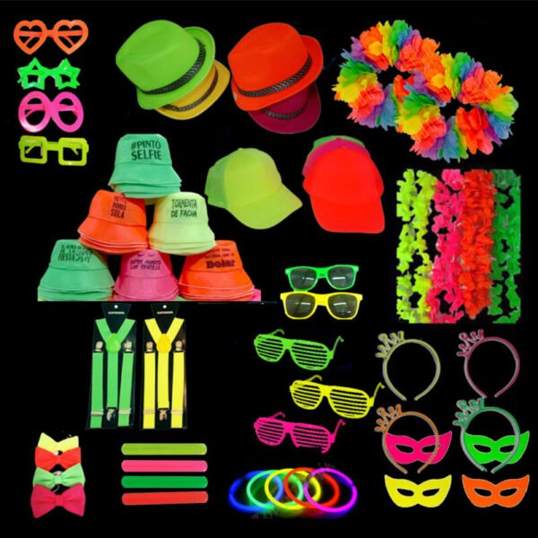 *Combo cotillon SUPER fluo premium para 80-120 personas