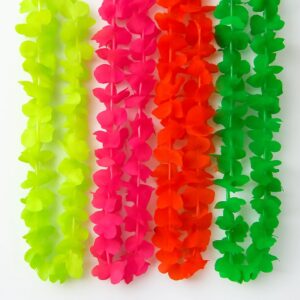 Promo 12 collares hawaianos fluo de tela