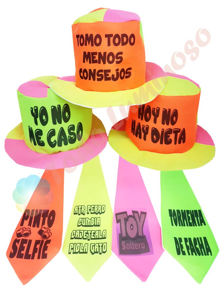 Promo 10 galeras + 10 corbatones con frase