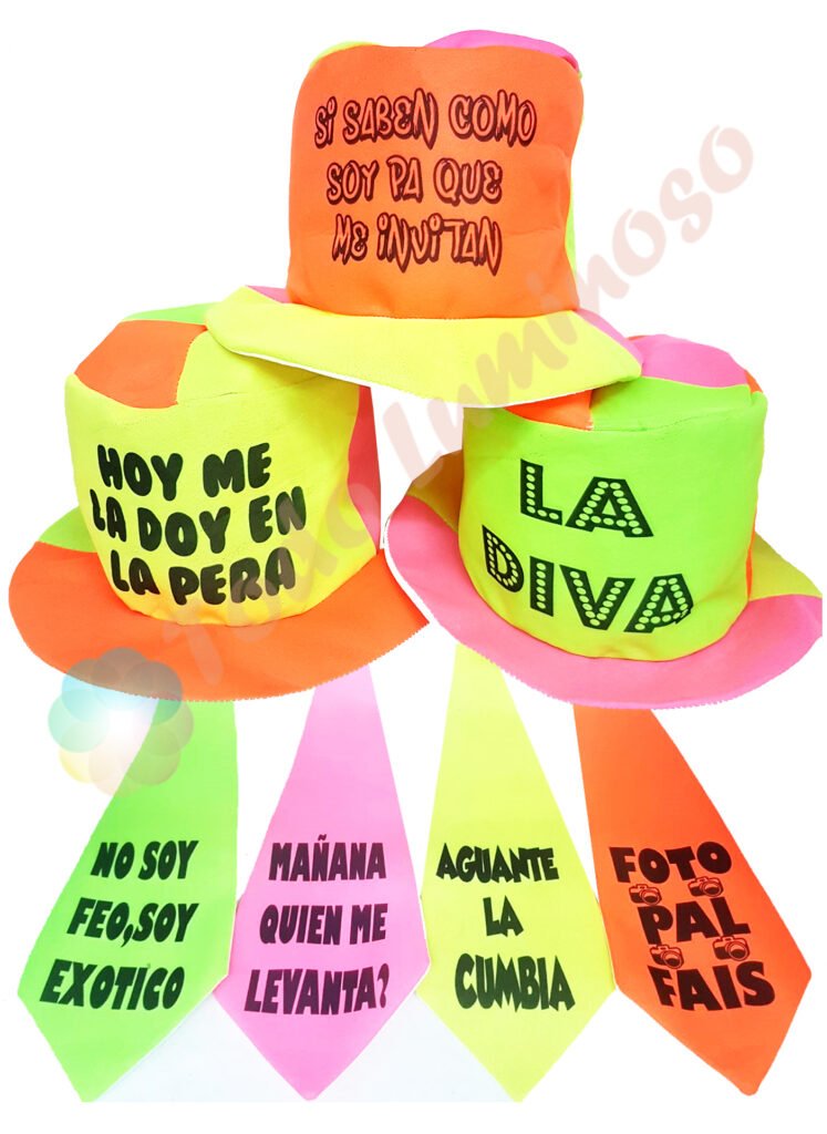 Promo 10 galeras + 10 corbatones con frase - Imagen 2