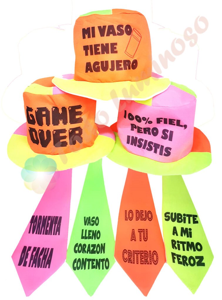 Promo 10 galeras + 10 corbatones con frase - Imagen 3