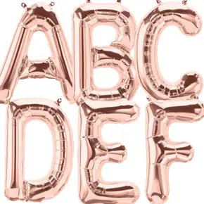 Globos letras gold rose 16"