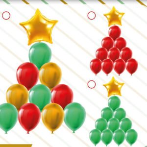 Set globos navideños
