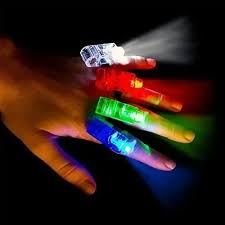 Anillos dedos laser luminosos (pack x 4)