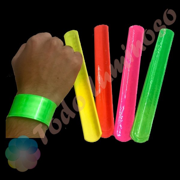 fractura muñeca Asombro Pulseras fluo magicas (pack x 10) - Todo Luminoso