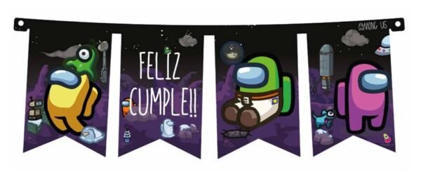 Guirnalda Banderin Feliz Cumple Among Us