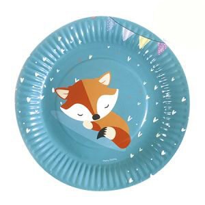Platos polipapel zorrito (pack x 6)