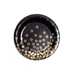 Platos Lunares negro (pack x 10)
