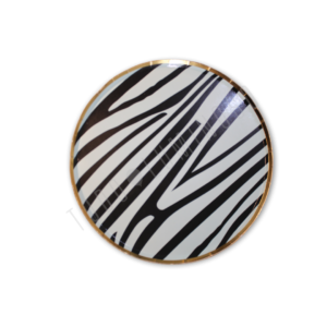 Platos print cebra (pack x 10)