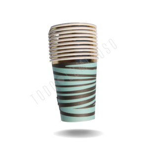 Vasos print cebra (pack x 10)