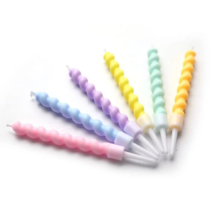Velita pastel tirabuzon