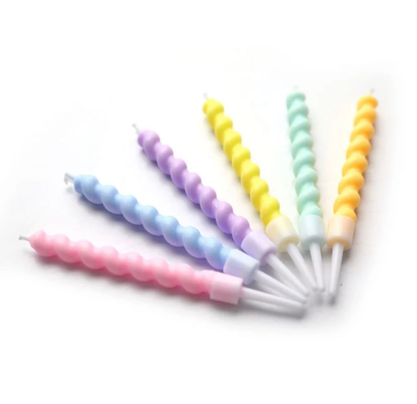 Velita pastel tirabuzon
