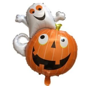 Globo calabaza con fantasma grande