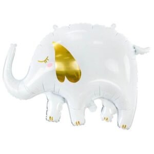 Globo elefante gold blanco