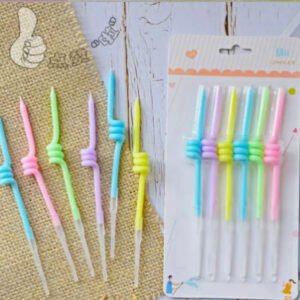 Velitas espiral pastel (pack x 6)