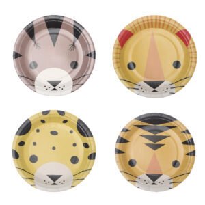 Platos animalitos de la selva (pack x 10)