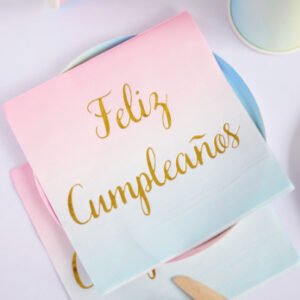 Servilletas pastel Feliz Cumple PartyFull (pack x 10)
