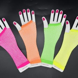 Guantes red fluo largos (el par)