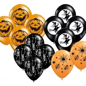 Globos latex Halloween modelos surtidos (pack x 5)