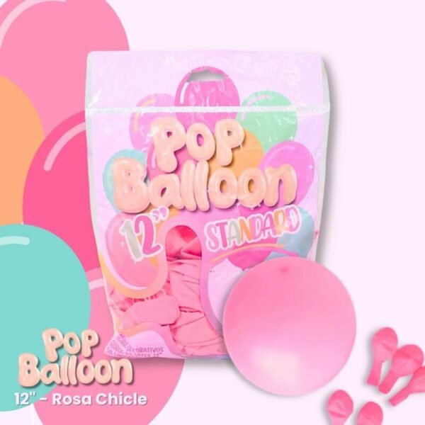 Globos latex standard de 12" "Pop Balloon" (pack x 50)