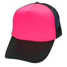Viseras trucker negras con frente fluo