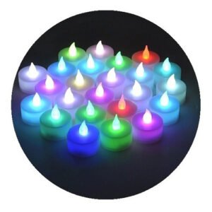 Velitas luminosas bajas multicolor