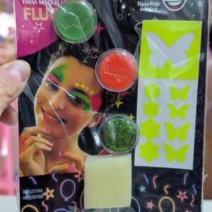 Kit maquillaje fluo con stencil