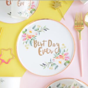 Platos "Best Day Ever" (pack x 10)