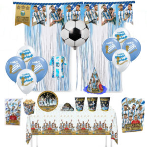 Kit deco y descartable Argentina Campeon