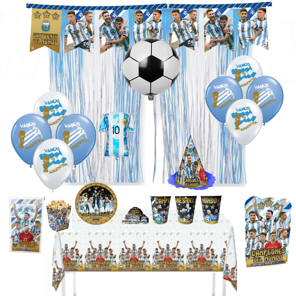 Kit deco y descartable Argentina Campeon