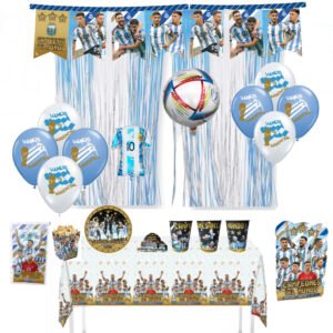 Kit ambientacion y descartable Argentina Campeon 2