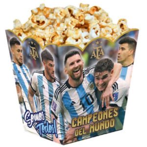 Pochoclera chica Argentina Campeon (pack x 6)