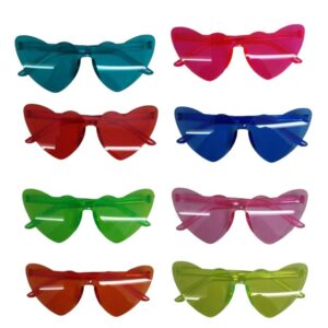 Promo 10 lentes acrilico corazón