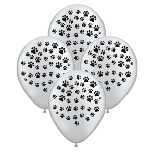Globos latex huellita (pack x 5)