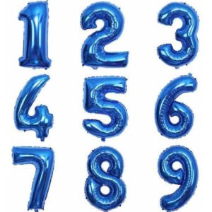 Globos numeros azules 32" (sueltos)