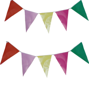 Guirnalda banderin triangulo multicolor pastel