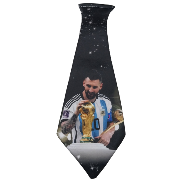 Corbata Argentina negra full color copa Messi