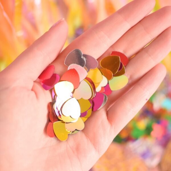 Confeti Con Formas Corazón