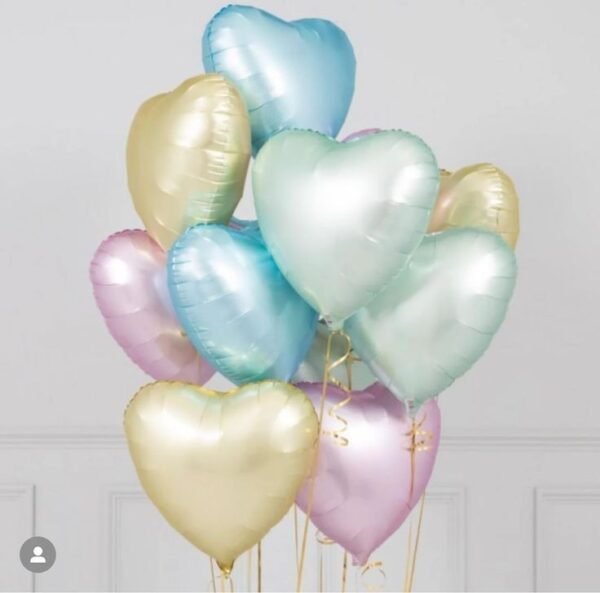 Globo Corazón Neutro Mate 18" - Imagen 2