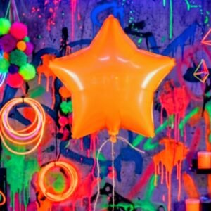 Globos fluo estrella 18"
