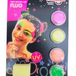 Promo maquillaje 4 pastillas fluo