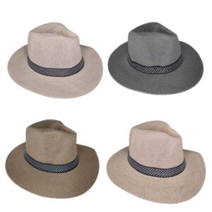 Sombrero panameño rafia c/guarda negra