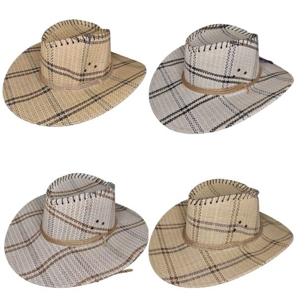 Sombrero cowboy cuadrille rafia
