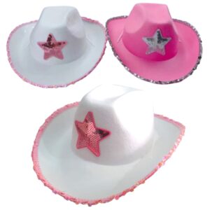 Sombrero cowboy c/estrella glitter