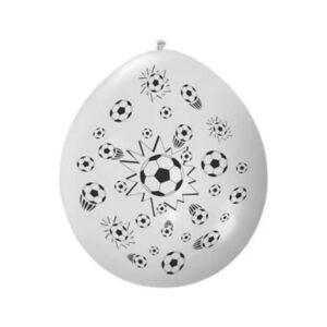 Globo piñata 24" pelota blanco y negro