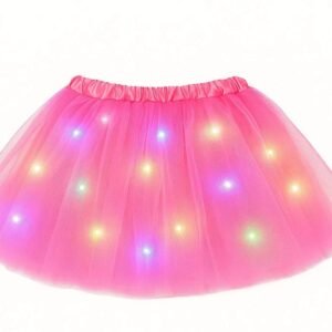 Pollerita tutu luminosa rosa