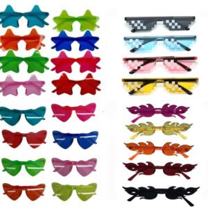 Promo 40 lentes acrilico de colores y formas surtidas